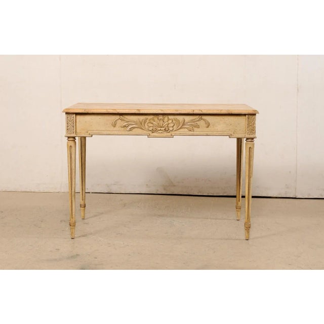 Early 20th Century French Antique Console, All Sides Carved For Sale In Atlanta - Image 6 of 10