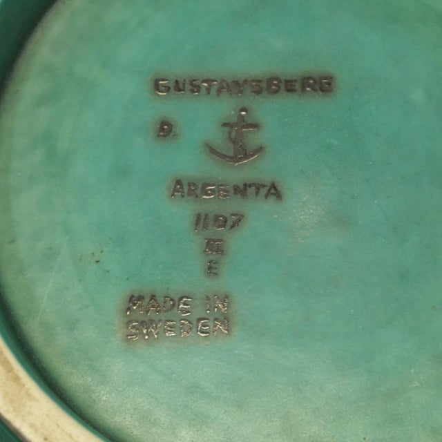 Bowl in Ceramic and Silver Argenta by Wilhelm Kåge for Gustavsberg, Sweden, 1940s For Sale - Image 3 of 6