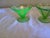 Vintage 1930's Depression / Uranium Glass Federal Glass Paneled Optic Sherbets (2) For Sale In Saint Louis - Image 6 of 6