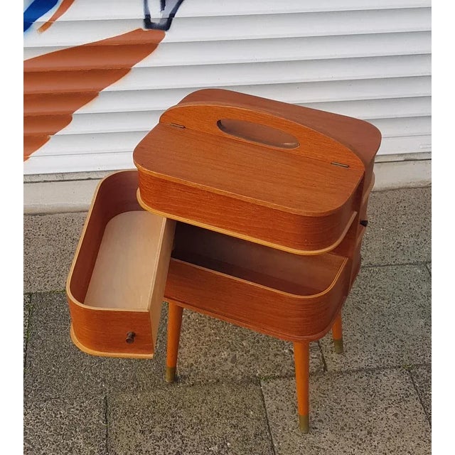 Mid-Century Modern Mid-Century Danish Teak Sewing Cabinet, 1960s For Sale - Image 3 of 5