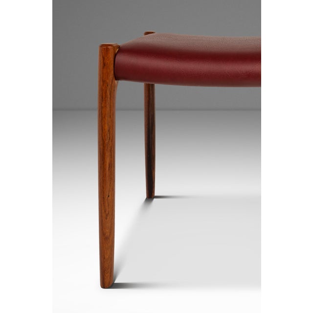 Danish Modern Model 77a Ottoman in Teak & Leather by Niels Otto Møller for j.l. Møller Mobelfabrik, Denmark, C. 1960's For Sale - Image 11 of 18