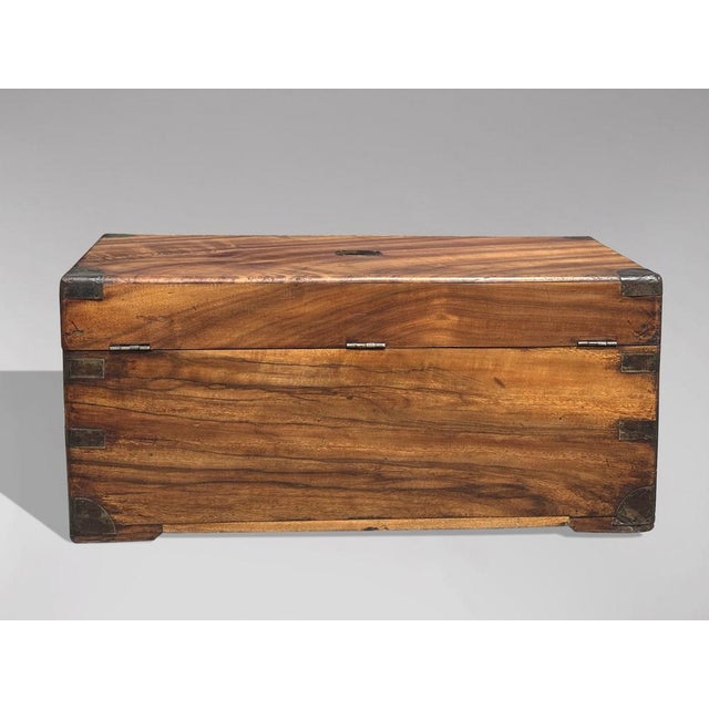 Fitted Interior Camphor Wood Campaign Trunk, 1860 For Sale - Image 6 of 11