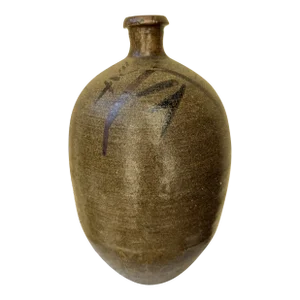Vintage Japanese Handmade Stoneware Sake Bottle Storage Jar