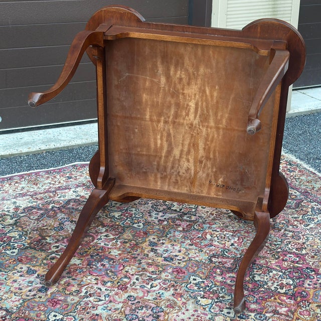 Vintage Italian Parquet Marquetry Top Card Game Table For Sale - Image 10 of 12