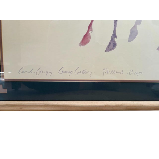 Carol Grigg 'The Guardians' Native American Watercolor Lithograph, 1980s For Sale - Image 10 of 12
