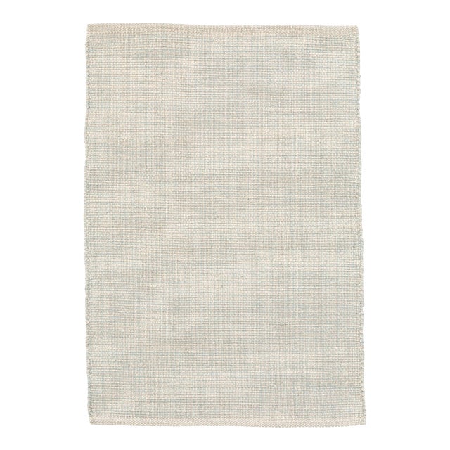 Dash & Albert by Annie Selke Marled Light Blue Woven Cotton Rug, 5' x 8' For Sale