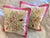 Arts & Crafts Vintage Pair of Pink & White Rose Hand-Embroidered Decorative Pillows For Sale - Image 3 of 12