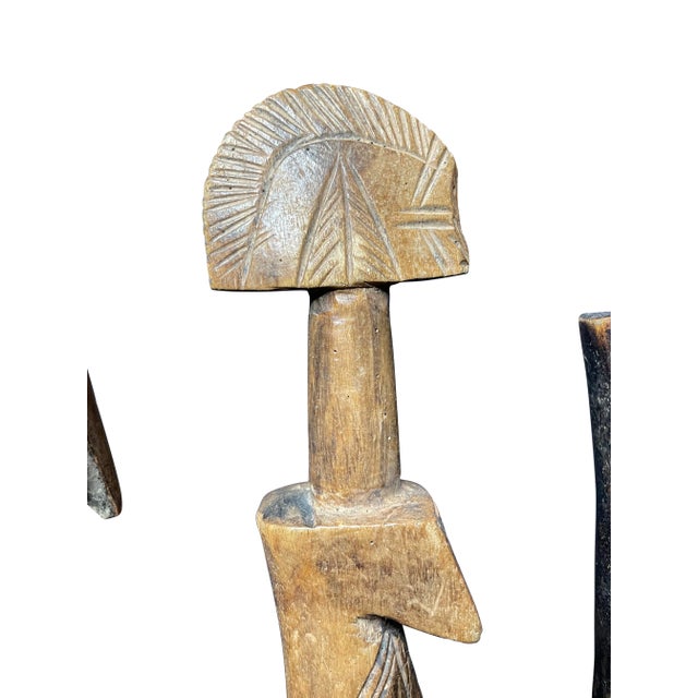 Mid 20th Century African Abstract Mossi Mounted Biga Figures- A Set of 3 For Sale - Image 5 of 7
