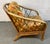 Wood Vintage Ficks Reed Style Rattan Lounge Chair and Ottoman For Sale - Image 7 of 15