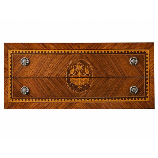 Louis XVI Style Chest of Drawers in Veneered and Inlaid Wood For Sale - Image 6 of 7