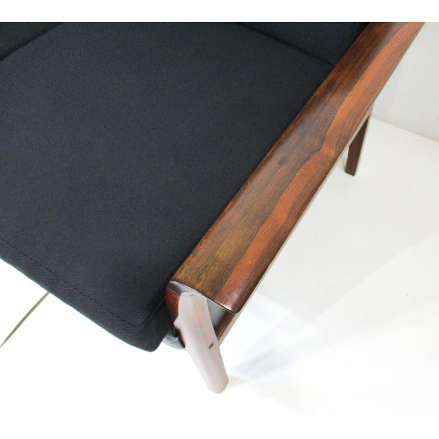 Hans Olsen Knut Saeter Rosewood Upholstered Sofa for Hans Olsen Norway For Sale - Image 4 of 13