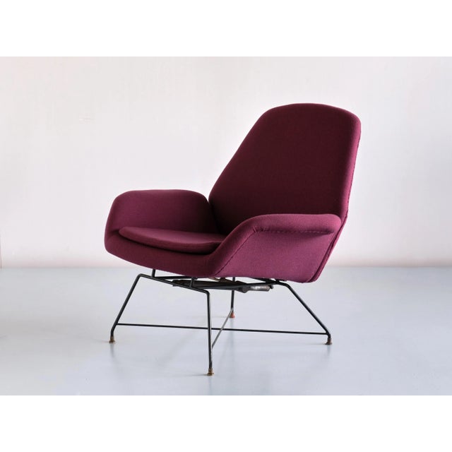 Metal Italian Lotus Adjustable Lounge Chair by Augusto Bozzi for Saporiti Italia, 1960s For Sale - Image 7 of 15