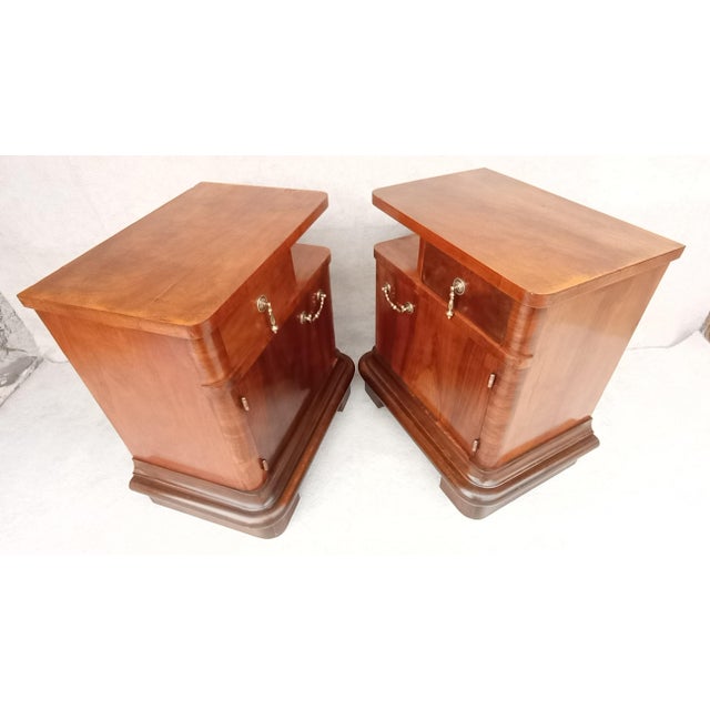 Bedside Tables by Jindrich Halabala for Up Závody, 1930s, Set of 2 For Sale - Image 9 of 18