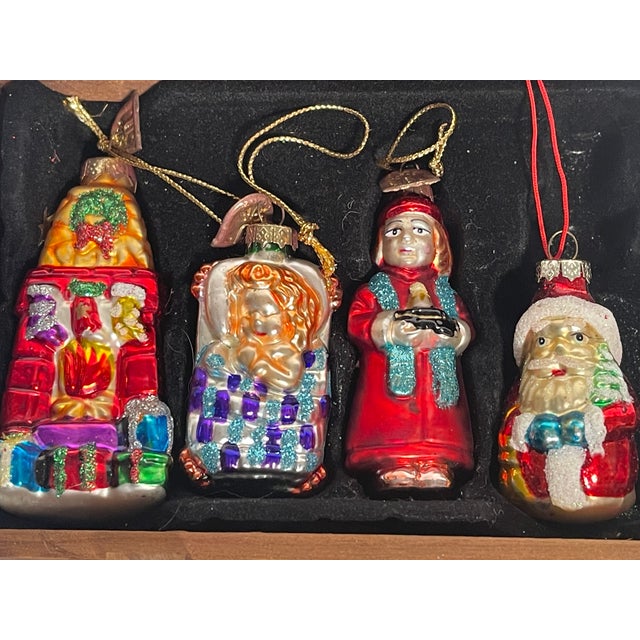 Shabby Chic Vintage Thomas Pacconi Handmade Christmas Ornaments in Box For Sale - Image 3 of 8
