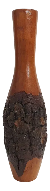 Wabi-Sabi Wooden Vase, 1970s
