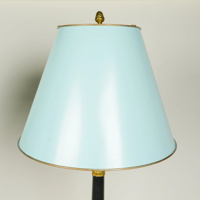 Pair of Empire Style Black Stone and Ormolu Lamps For Sale In New York - Image 6 of 12