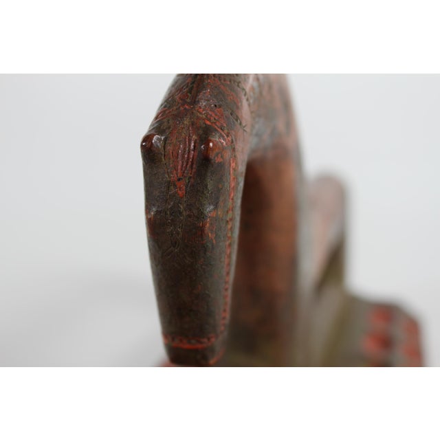 Antique Danish Wooden Mangle Board with Horse, 1750-1800 For Sale - Image 4 of 18