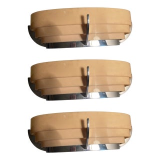 Art Deco Wall Lamps, United Kingdom, 1930s, Set of 3 For Sale