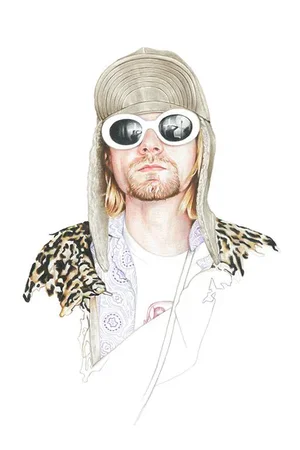 Kurt Cobain by Stampa, Unframed Art Print, 16x24