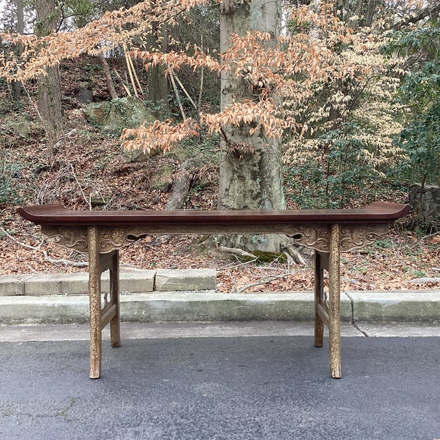 1980s Marge Carson Hollywood Regency Style Console Alter Style Table For Sale - Image 10 of 11