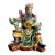 Vintage Hand Painted Guan Gong or Guan Yu Pottery Sculpture For Sale