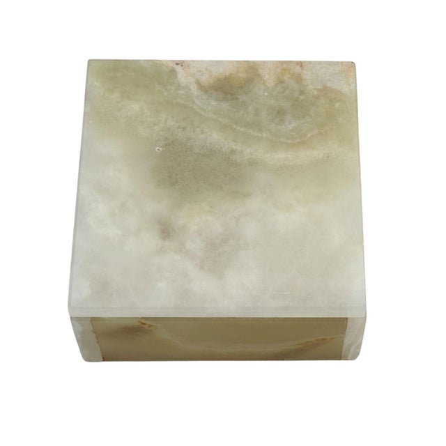 Mid-Century Modern Pale Green Onyx Box For Sale - Image 3 of 6