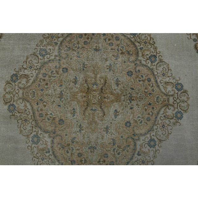 Textile 1970s Vintage Persian Handmade Wool Cotton Beige Area Rug For Sale - Image 7 of 11