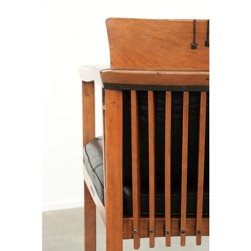 Art Deco Desk Chair in Black Leather For Sale - Image 14 of 16