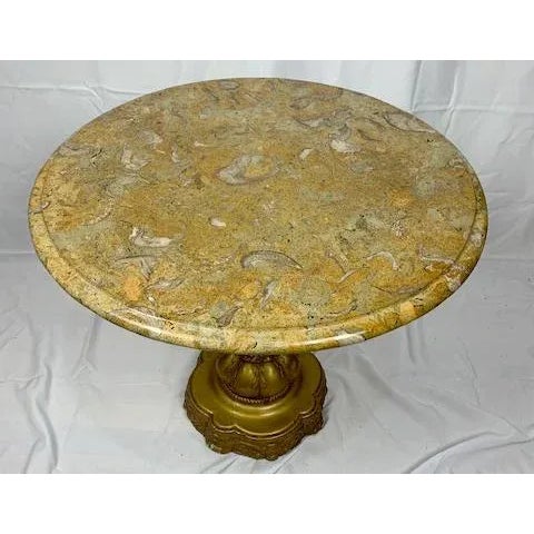 Art Nouveau Early 20th Century Marble Top Louis XV Style Accent Table For Sale - Image 3 of 4