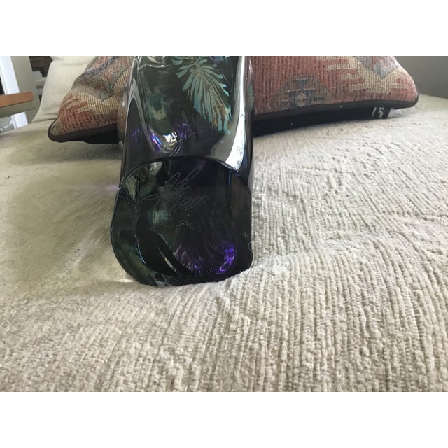 Glass 2000s Signed David Lotton Art Glass Vase For Sale - Image 7 of 12