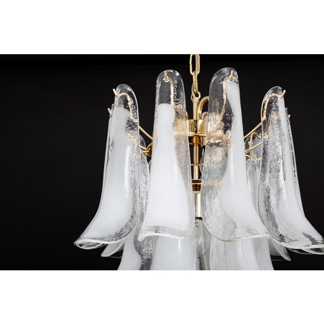Large Murano Glass Petals Chandelier, 1980s For Sale - Image 15 of 18