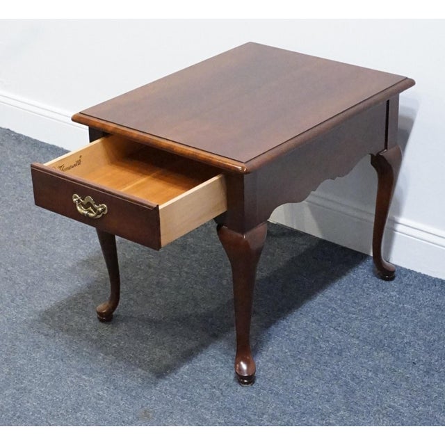 Brown Thomasville Furniture Collector's Cherry Traditional Style 21" Accent End Table 10131-210 For Sale - Image 8 of 15