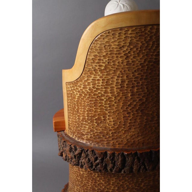 Wood Scandinavian Tree Stump Kubbestol Chair, 1970s or 1980s For Sale - Image 7 of 8