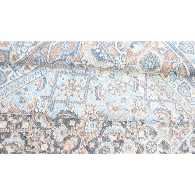 Medium Blue and Gray Background Persian Tabriz Rug With All-Over Herati Design 8'6 X 11'7 For Sale - Image 14 of 18