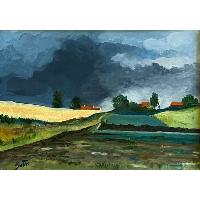 Dutch School Oil Painting of an English Landscape For Sale - Image 4 of 5