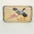 This is a Cerused Oak wooden tray from the 1960s with metal corners and slotted side handles. The design is a hand-painted...