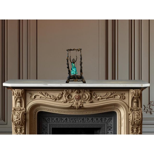 "Girl on a Swing" Sculpture by Auguste Moreau For Sale - Image 12 of 18