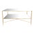 Vintage Hollywood Regency Antiqued Brass Finish & Mirrored Two Tier Coffee Table For Sale