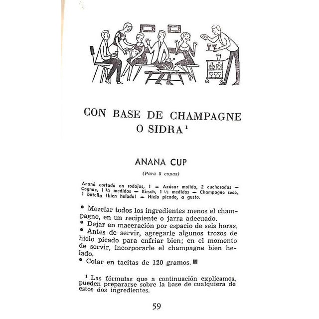 White "Cocktails Y Bocaditos" 1961 For Sale - Image 8 of 12