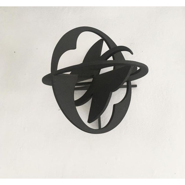 Roberto Vecchione, Black Abstract Il Mondo Sculpture, 1980, Lacquered Pewter For Sale - Image 13 of 18
