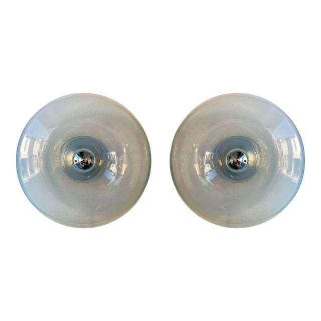 Pair of Sconces Panta Murano Glass by Giusto Toso for Leucos, Italy, 1970s For Sale