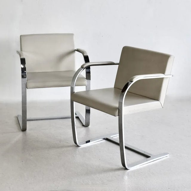 1980s Brno Armchairs attributed to Mies van der Rohe for Knoll, USA, 1980s, Set of 8 For Sale - Image 5 of 9
