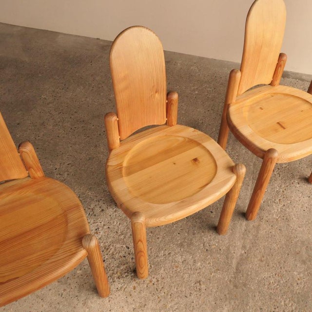 Brown Vintage Dining Chairs in Pine For Sale - Image 8 of 17