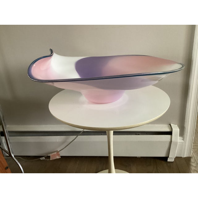 Glass Stunning Nicholson Wave Series Bowl by Rick and Janet Nicholson For Sale - Image 7 of 11