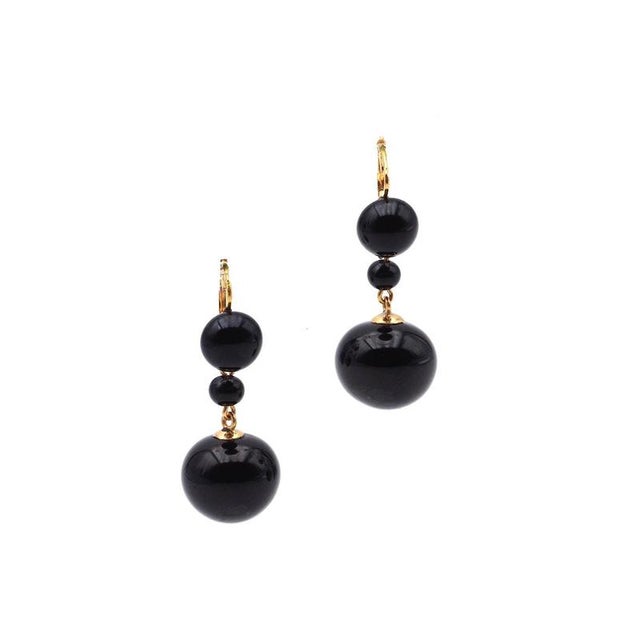 Metal Victorian Mourning Drop Earrings, Set of 2 For Sale - Image 7 of 7