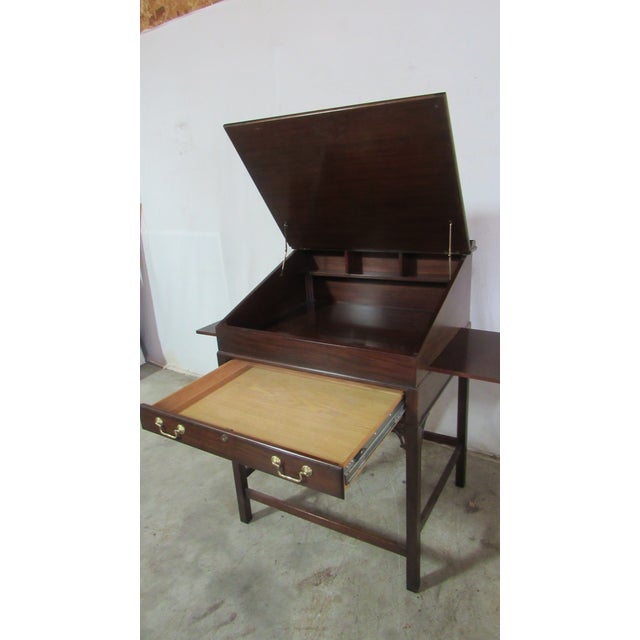 Drafting Drawing Table Writing Desk Vintage Cherry For Sale - Image 6 of 8