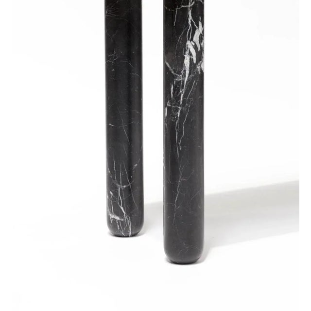 Small Black Marble Sunday Dining Table by Jean-Baptiste Souletie For Sale - Image 4 of 8