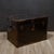 ABOUT Antique steamer trunk wrapped and trimmed in leather with original brass maker's label and studded with brass nail...