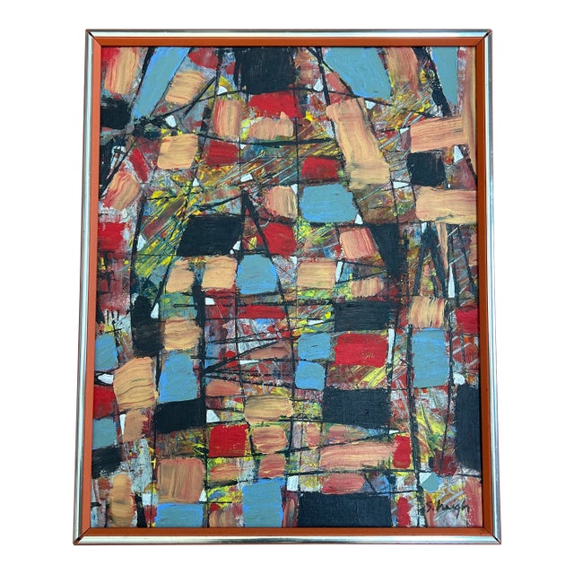 Contemporary Original Abstract Painting by Stephen Heigh “Canyon” For Sale