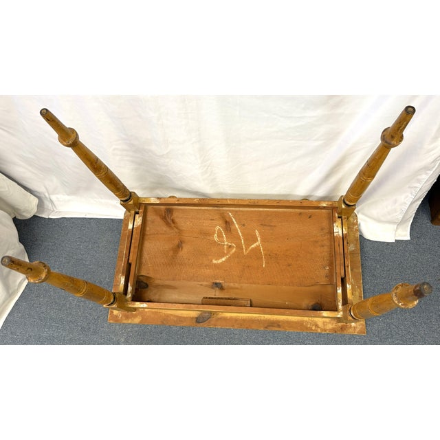 Primitive Farmhouse Handmade and Painted Pine Table With Drawer For Sale - Image 17 of 18
